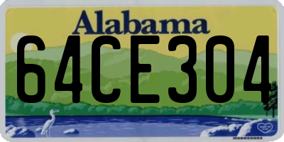 AL license plate 64CE304
