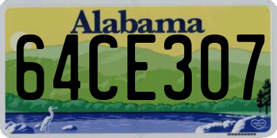 AL license plate 64CE307