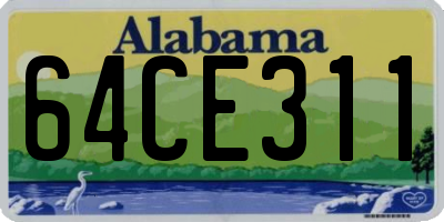 AL license plate 64CE311