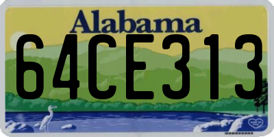 AL license plate 64CE313