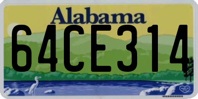 AL license plate 64CE314