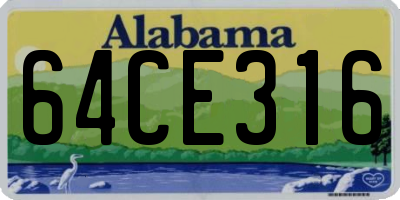 AL license plate 64CE316