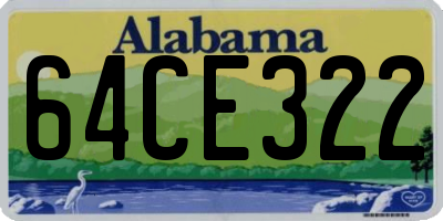 AL license plate 64CE322