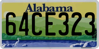 AL license plate 64CE323