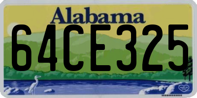 AL license plate 64CE325