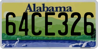 AL license plate 64CE326