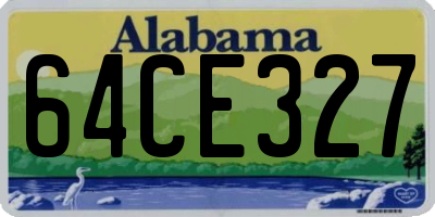 AL license plate 64CE327