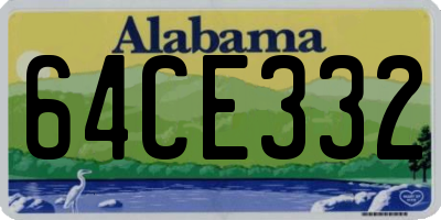 AL license plate 64CE332