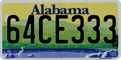 AL license plate 64CE333