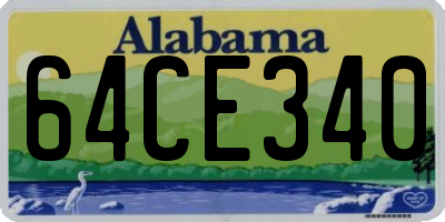 AL license plate 64CE340