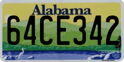 AL license plate 64CE342