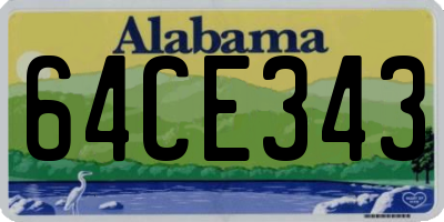 AL license plate 64CE343