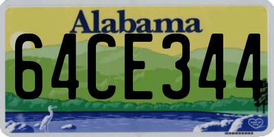 AL license plate 64CE344