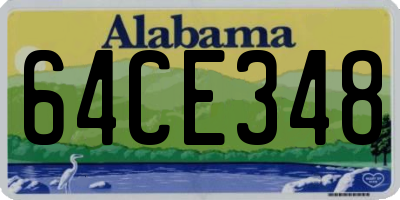 AL license plate 64CE348