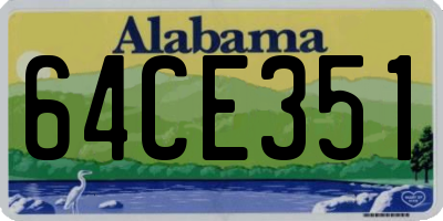 AL license plate 64CE351