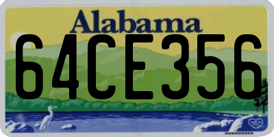 AL license plate 64CE356