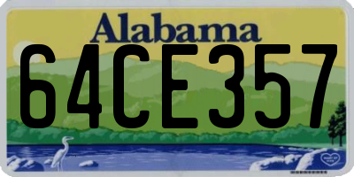 AL license plate 64CE357