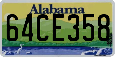 AL license plate 64CE358