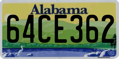 AL license plate 64CE362