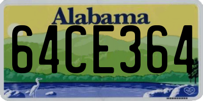 AL license plate 64CE364