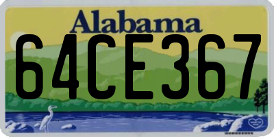 AL license plate 64CE367
