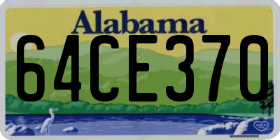 AL license plate 64CE370