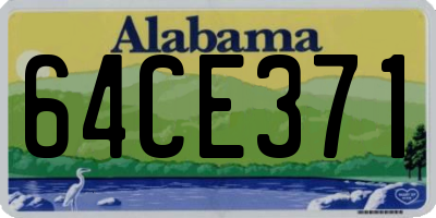 AL license plate 64CE371