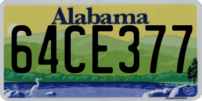 AL license plate 64CE377