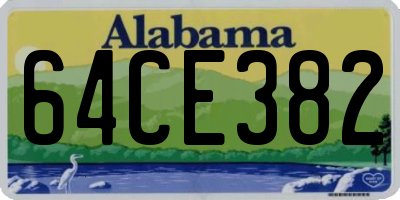 AL license plate 64CE382