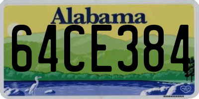 AL license plate 64CE384