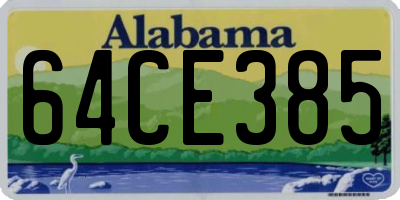 AL license plate 64CE385