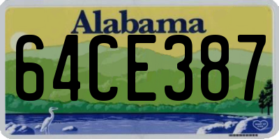 AL license plate 64CE387