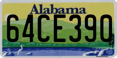 AL license plate 64CE390
