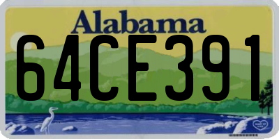 AL license plate 64CE391