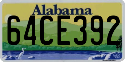 AL license plate 64CE392