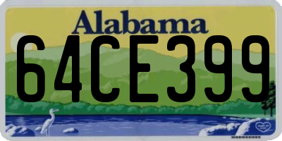 AL license plate 64CE399