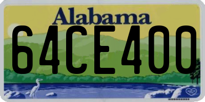AL license plate 64CE400