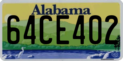 AL license plate 64CE402