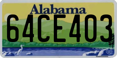 AL license plate 64CE403