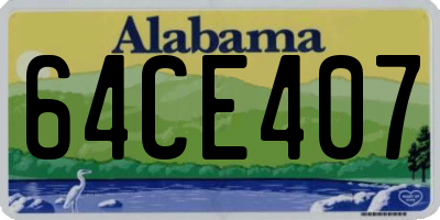 AL license plate 64CE407