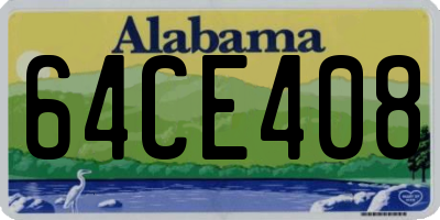 AL license plate 64CE408
