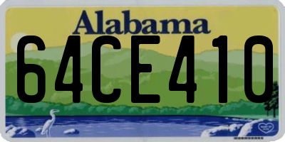 AL license plate 64CE410