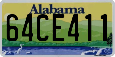 AL license plate 64CE411