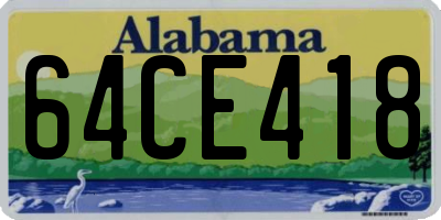 AL license plate 64CE418
