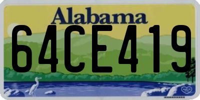AL license plate 64CE419