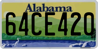 AL license plate 64CE420