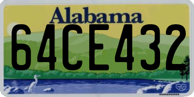 AL license plate 64CE432