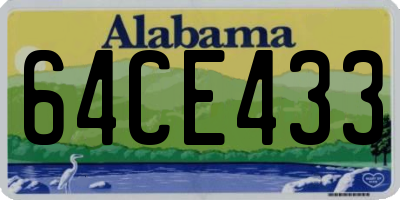 AL license plate 64CE433