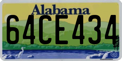 AL license plate 64CE434