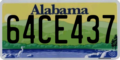 AL license plate 64CE437